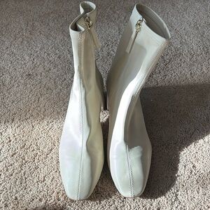 Zara boots. Tan/Cream color. Gorgeous, classy - dress up or down an outfit.